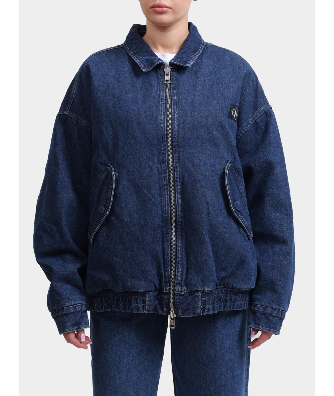 CALVIN KLEIN Синяя хлопковая куртка, фото 6