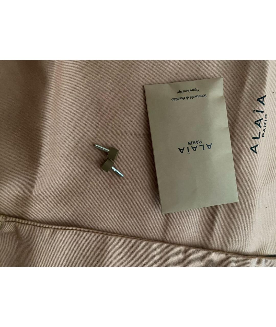 ALAIA Белые кожаные босоножки, фото 5