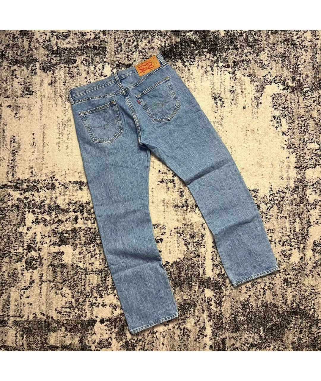 LEVI'S Голубые хлопковые прямые джинсы, фото 9
