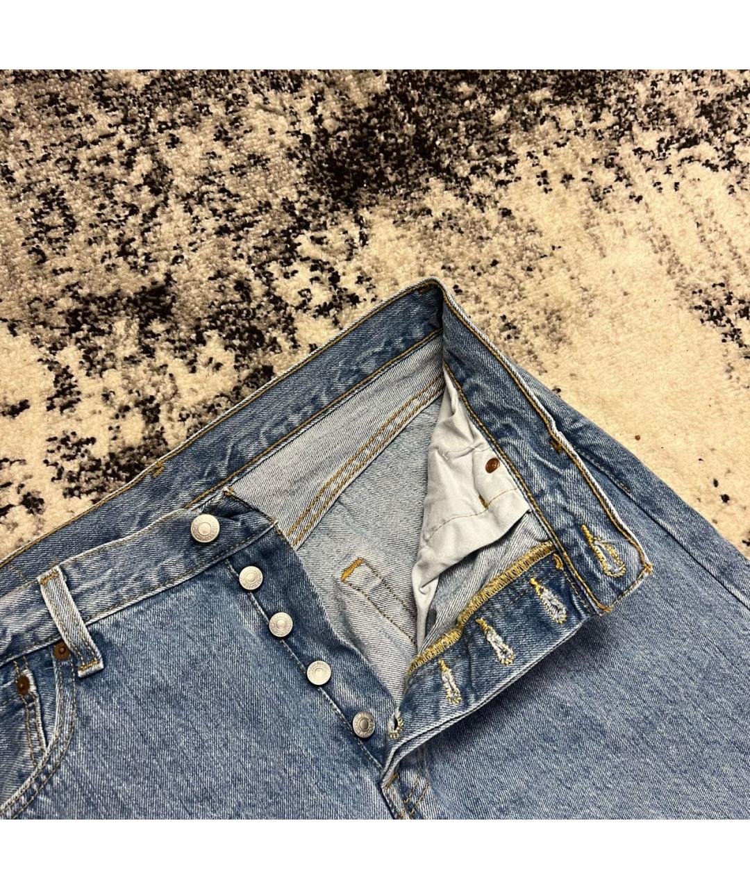 LEVI'S Голубые хлопковые прямые джинсы, фото 7