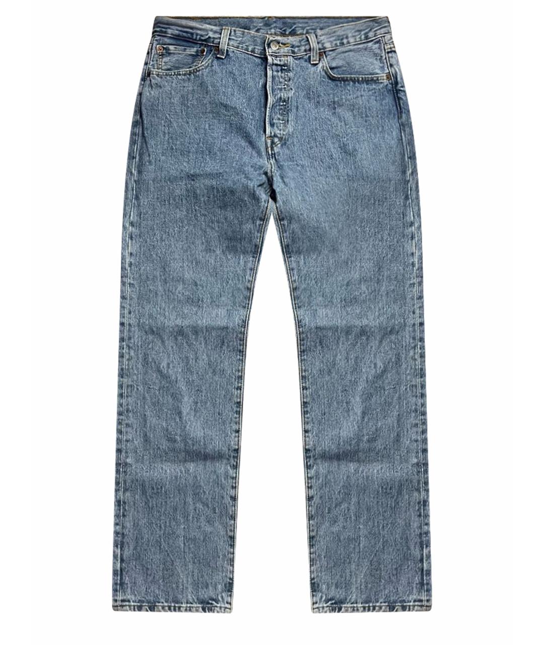 LEVI'S Голубые хлопковые прямые джинсы, фото 1