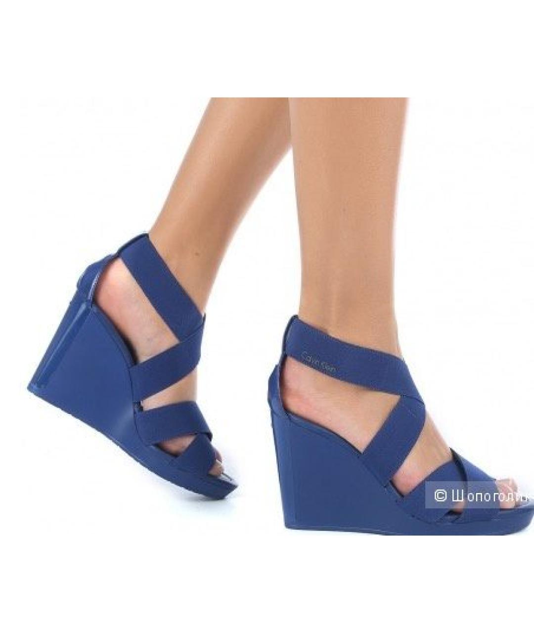 CALVIN KLEIN Синие босоножки, фото 2