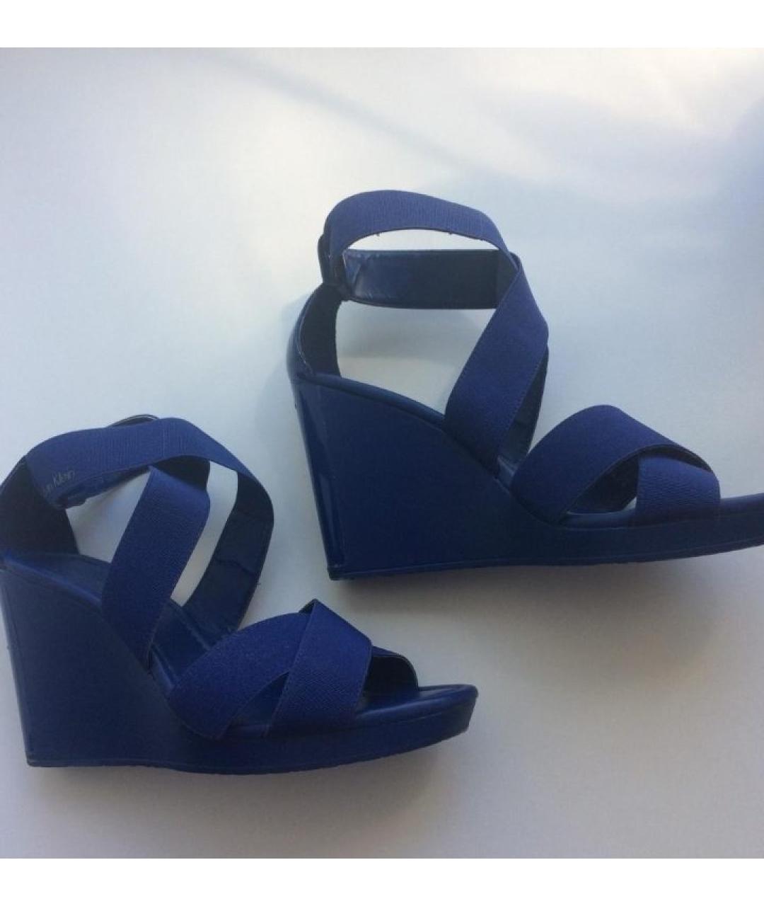 CALVIN KLEIN Синие босоножки, фото 6