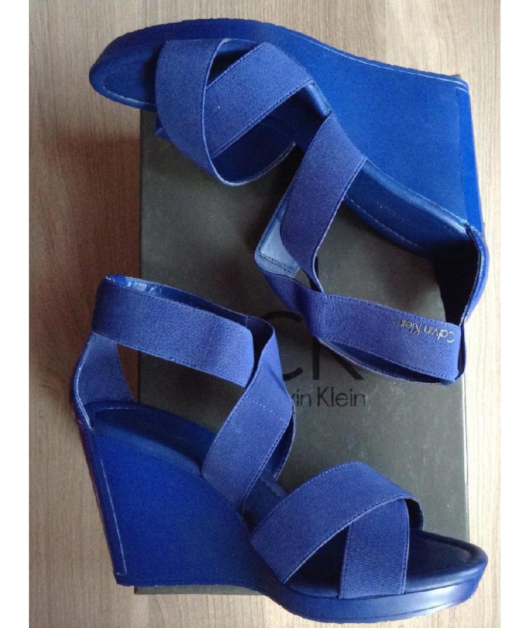 CALVIN KLEIN Синие босоножки, фото 3