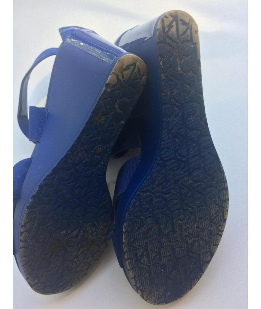 CALVIN KLEIN Синие босоножки, фото 7