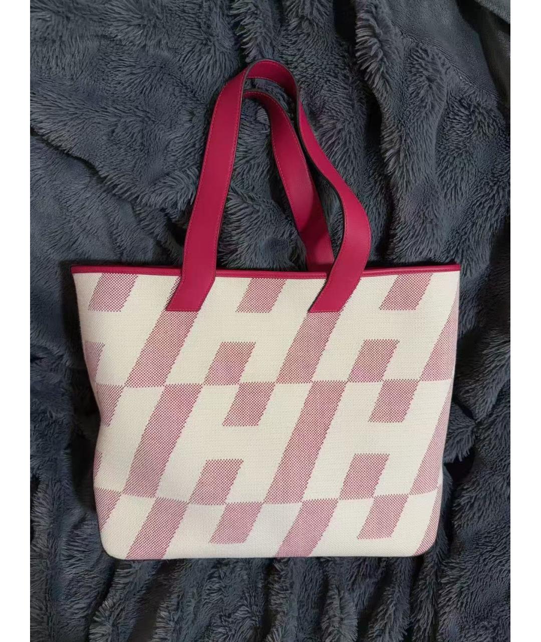 HERMES Розовая сумка тоут, фото 2