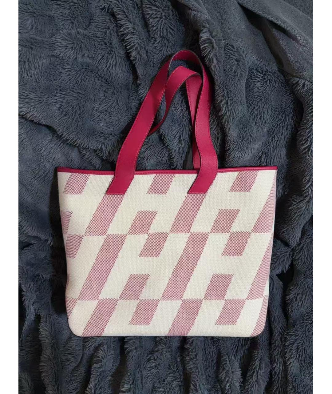 HERMES Розовая сумка тоут, фото 5