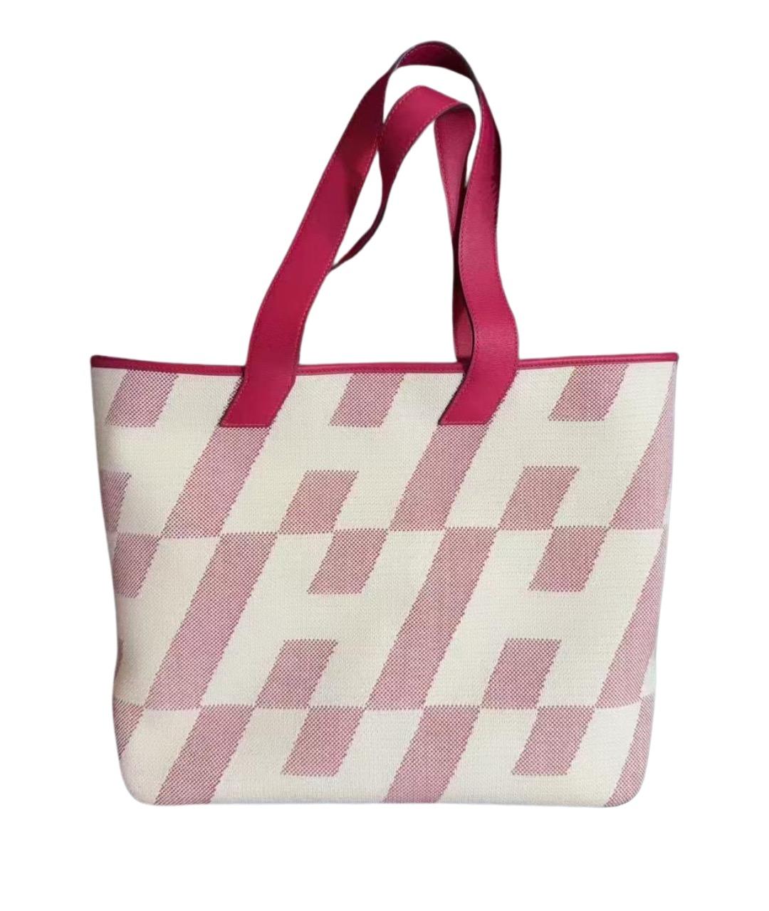 HERMES Розовая сумка тоут, фото 1