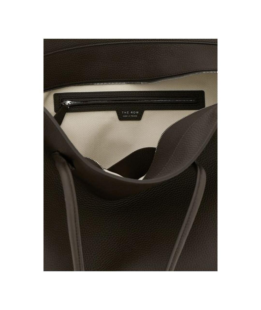 THE ROW Коричневая кожаная сумка тоут, фото 3