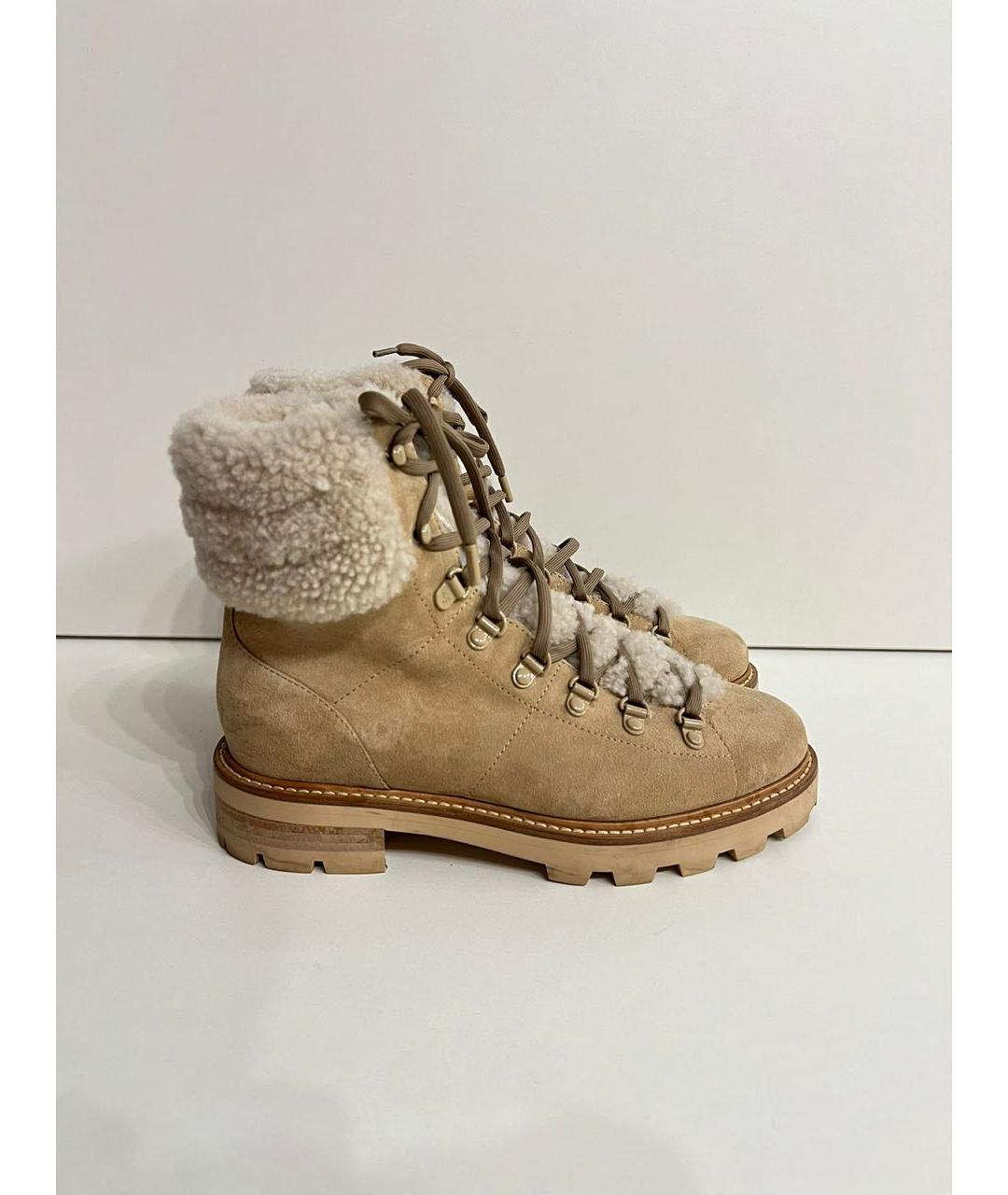 JIMMY CHOO Бежевые ботинки, фото 9