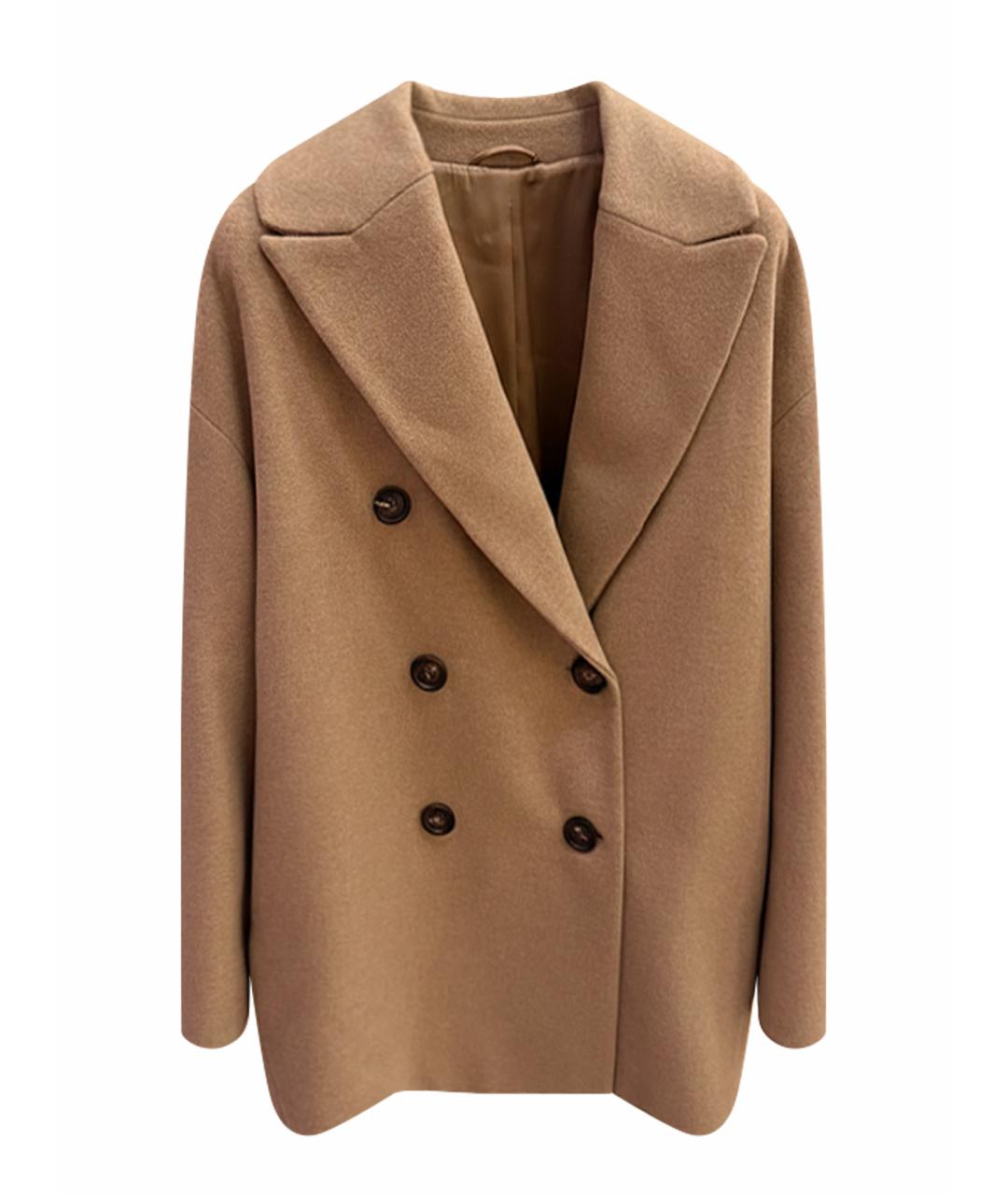 BRUNELLO CUCINELLI Бежевое шерстяное пальто, фото 1