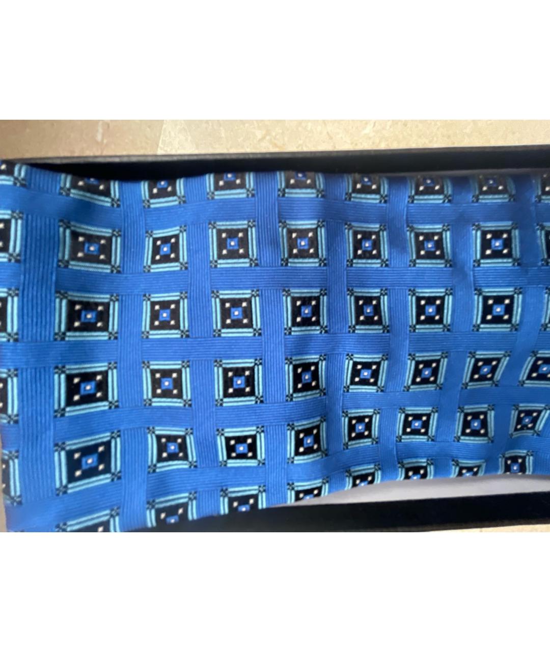 HUGO BOSS Синий шелковый галстук, фото 4