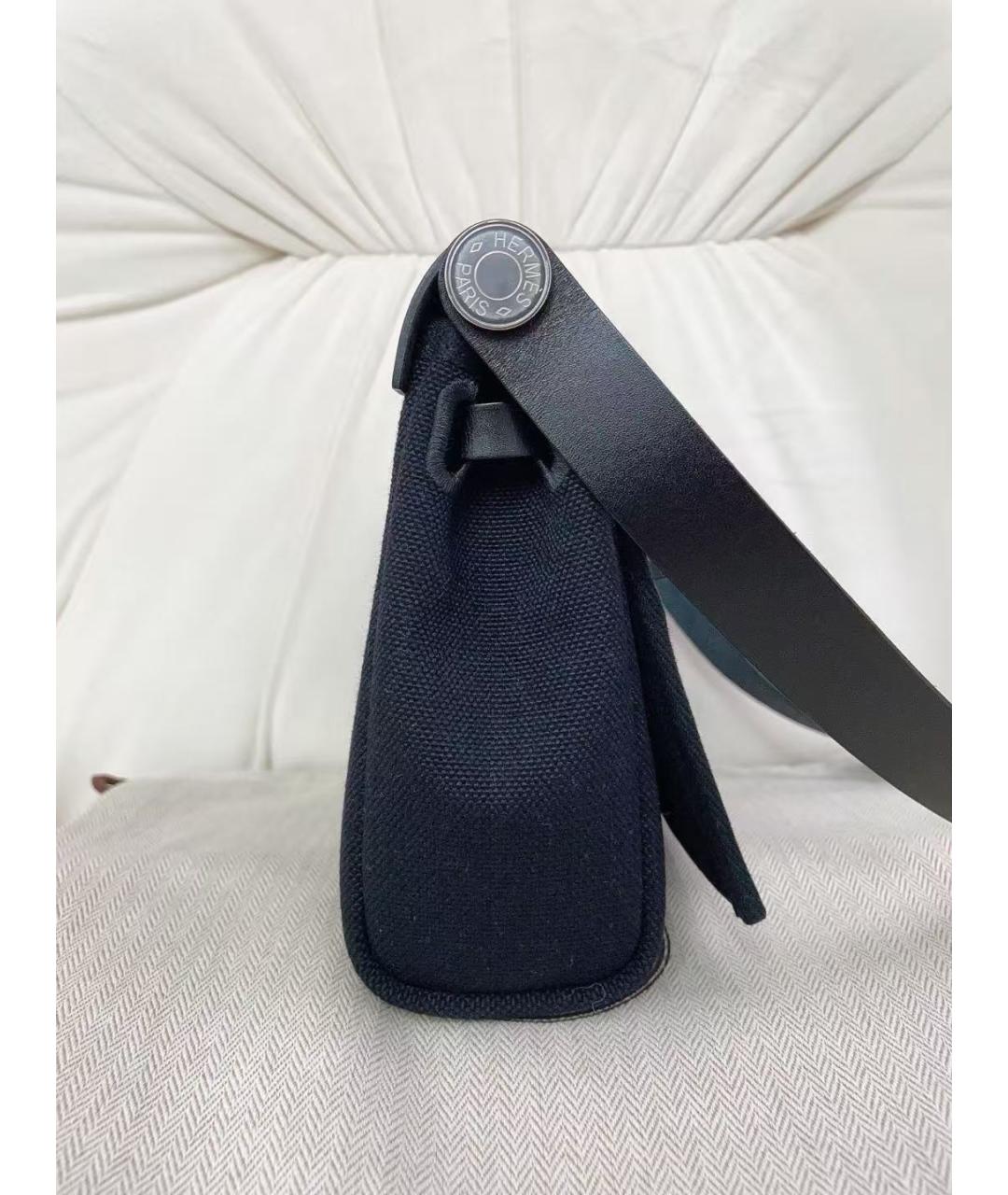 HERMES Черная тканевая сумка через плечо, фото 4