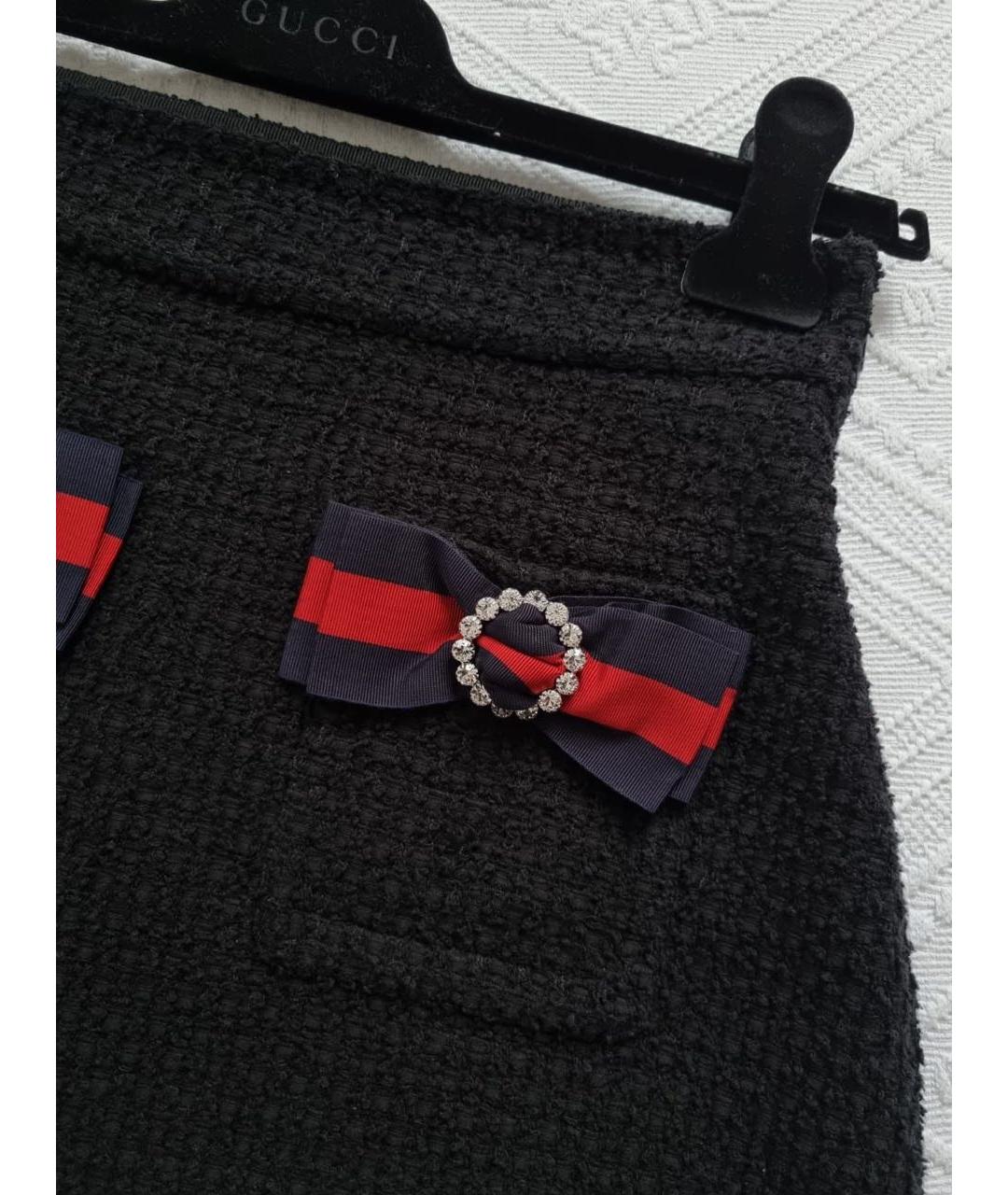 GUCCI Черная юбка мини, фото 3