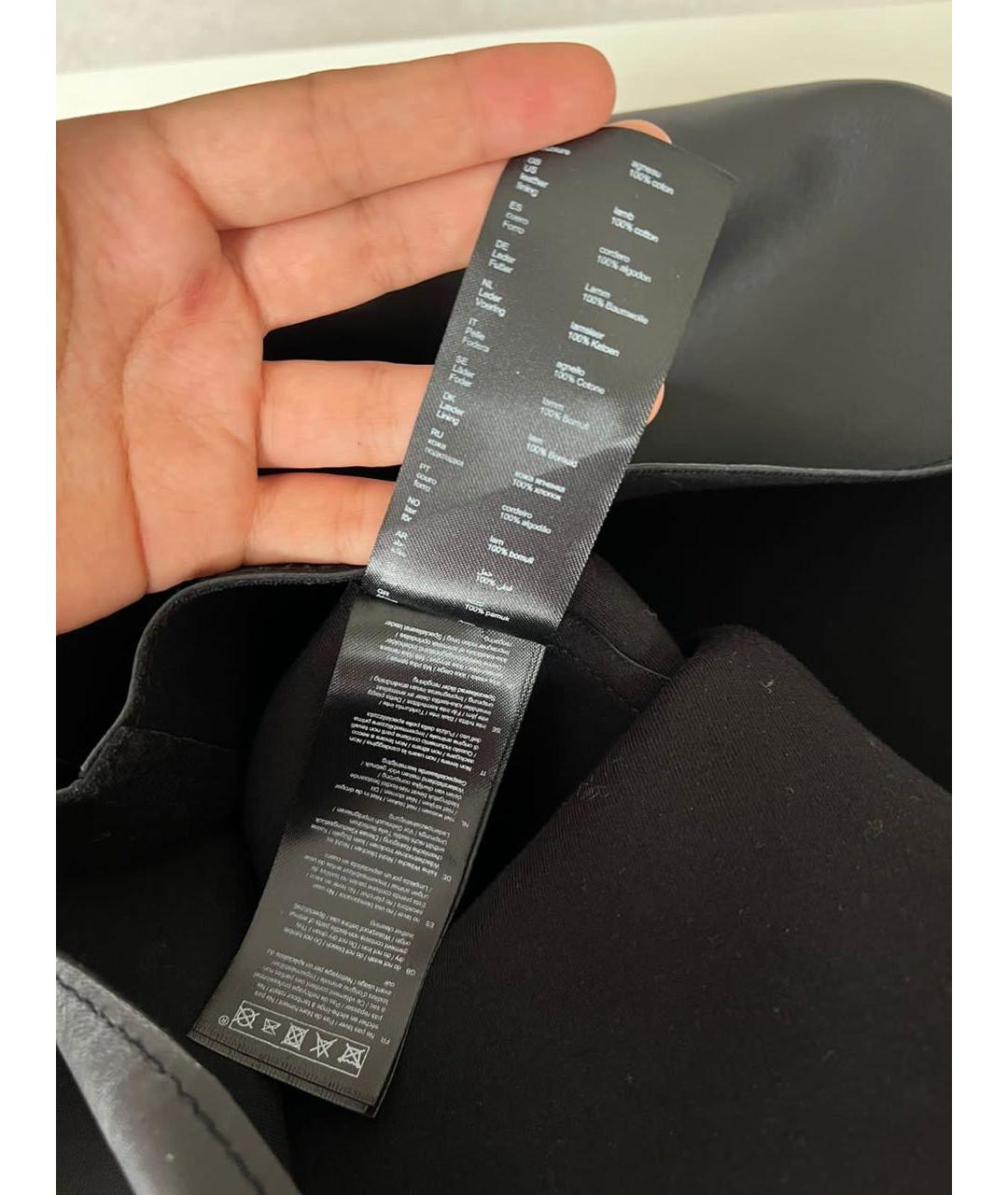 MAJE Черный кожаный сарафан, фото 6