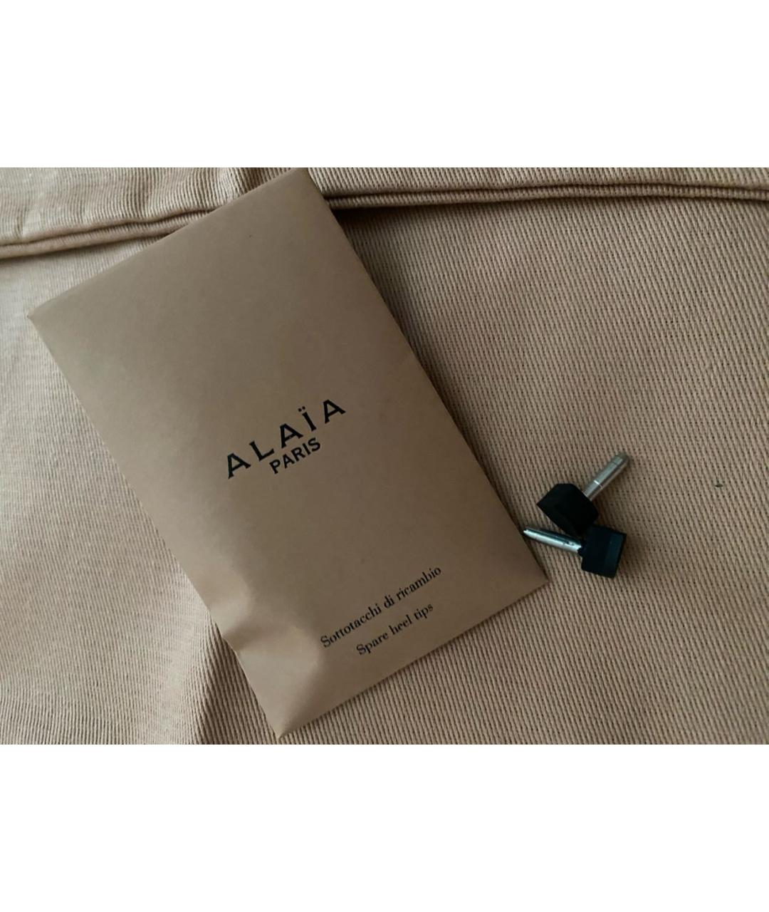 ALAIA Черные кожаные босоножки, фото 6