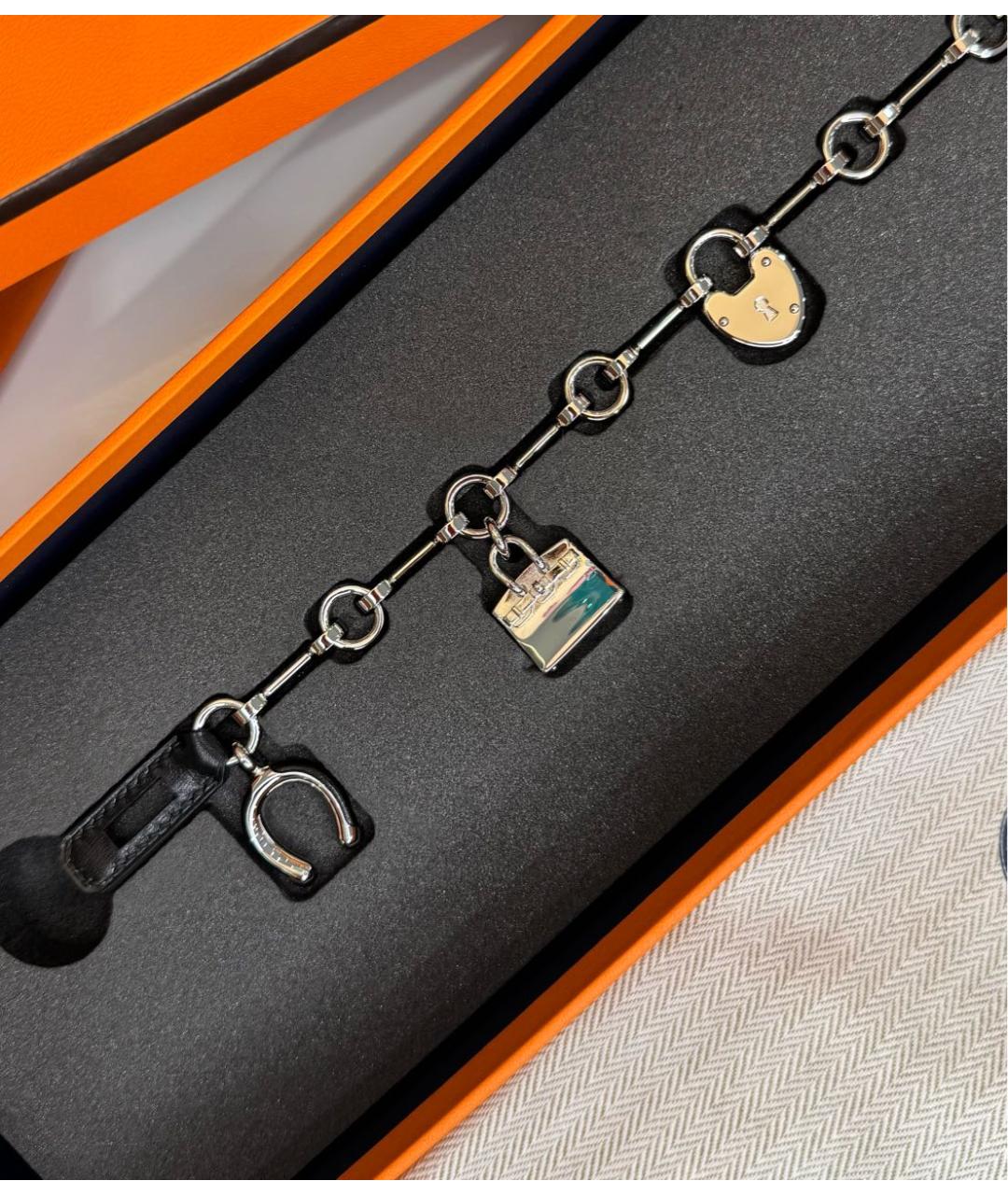 HERMES Серебрянный брелок, фото 2