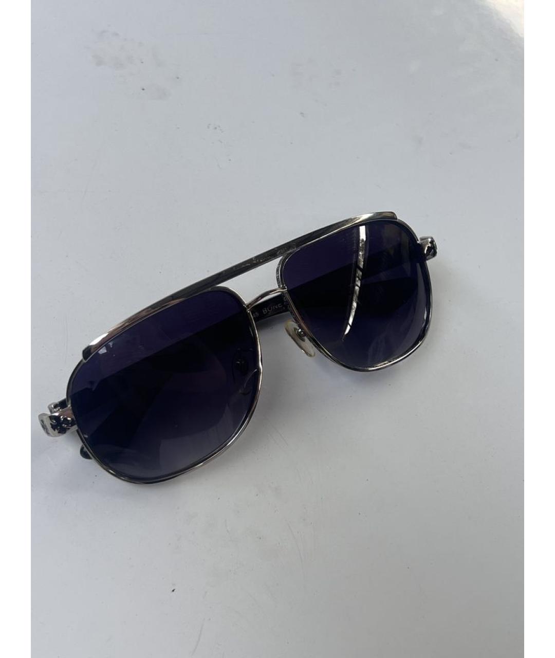 CHROME HEARTS Серебряные металлические солнцезащитные очки, фото 2