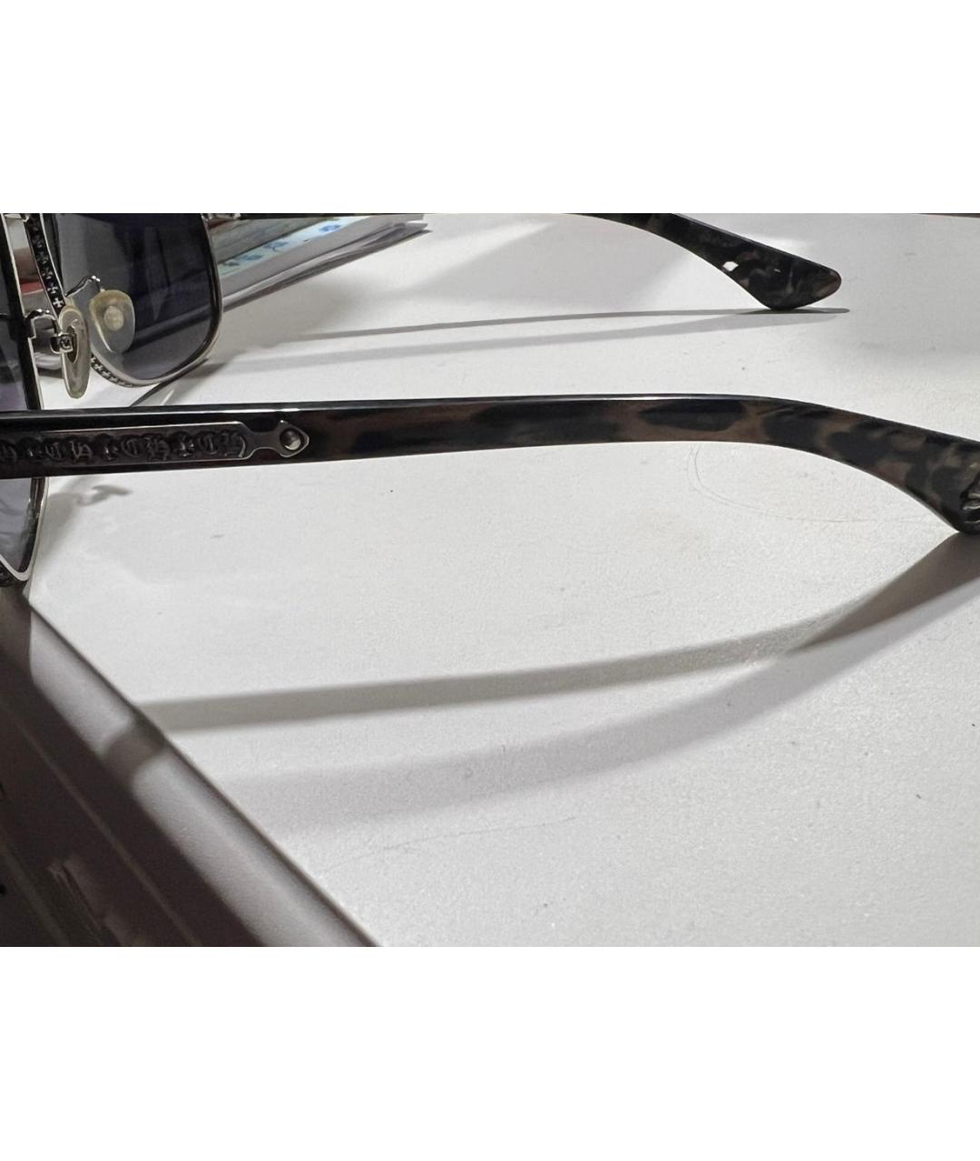 CHROME HEARTS Серебряные металлические солнцезащитные очки, фото 8