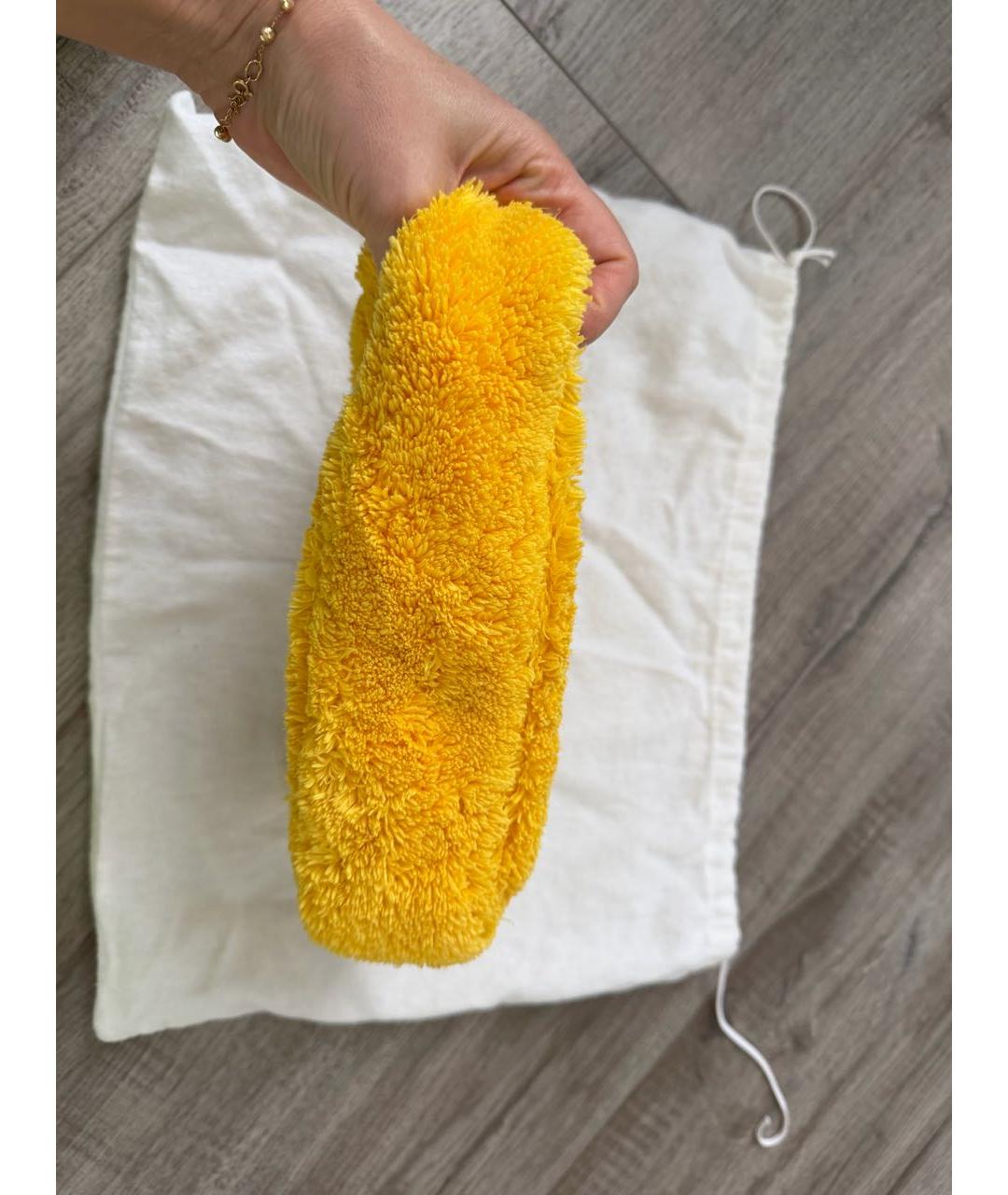 PRADA Желтая сумка с короткими ручками, фото 4