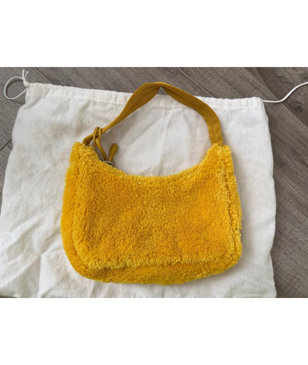 PRADA Желтая сумка с короткими ручками, фото 3