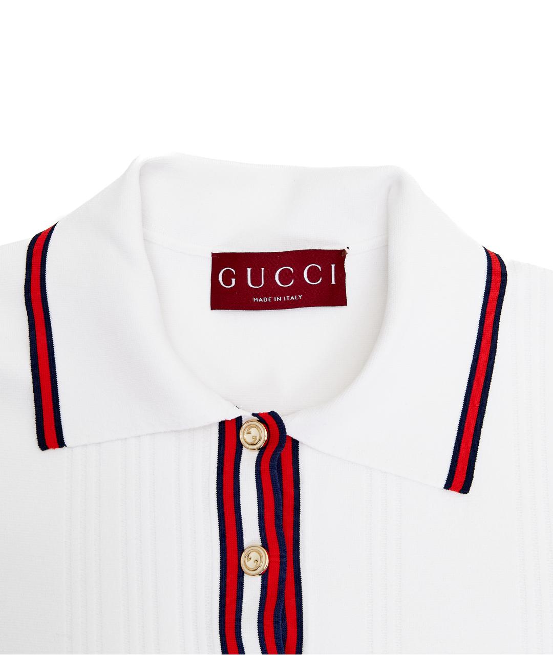 GUCCI Белое вискозное повседневное платье, фото 5