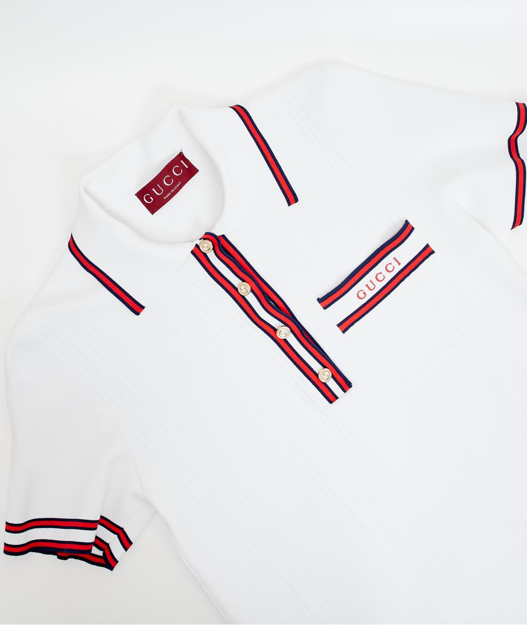 GUCCI Белое вискозное повседневное платье, фото 3