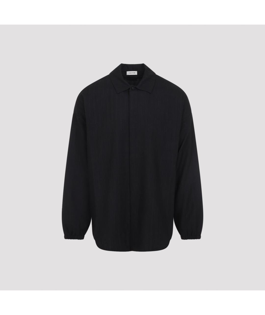FEAR OF GOD Черная шерстяная кэжуал рубашка, фото 3