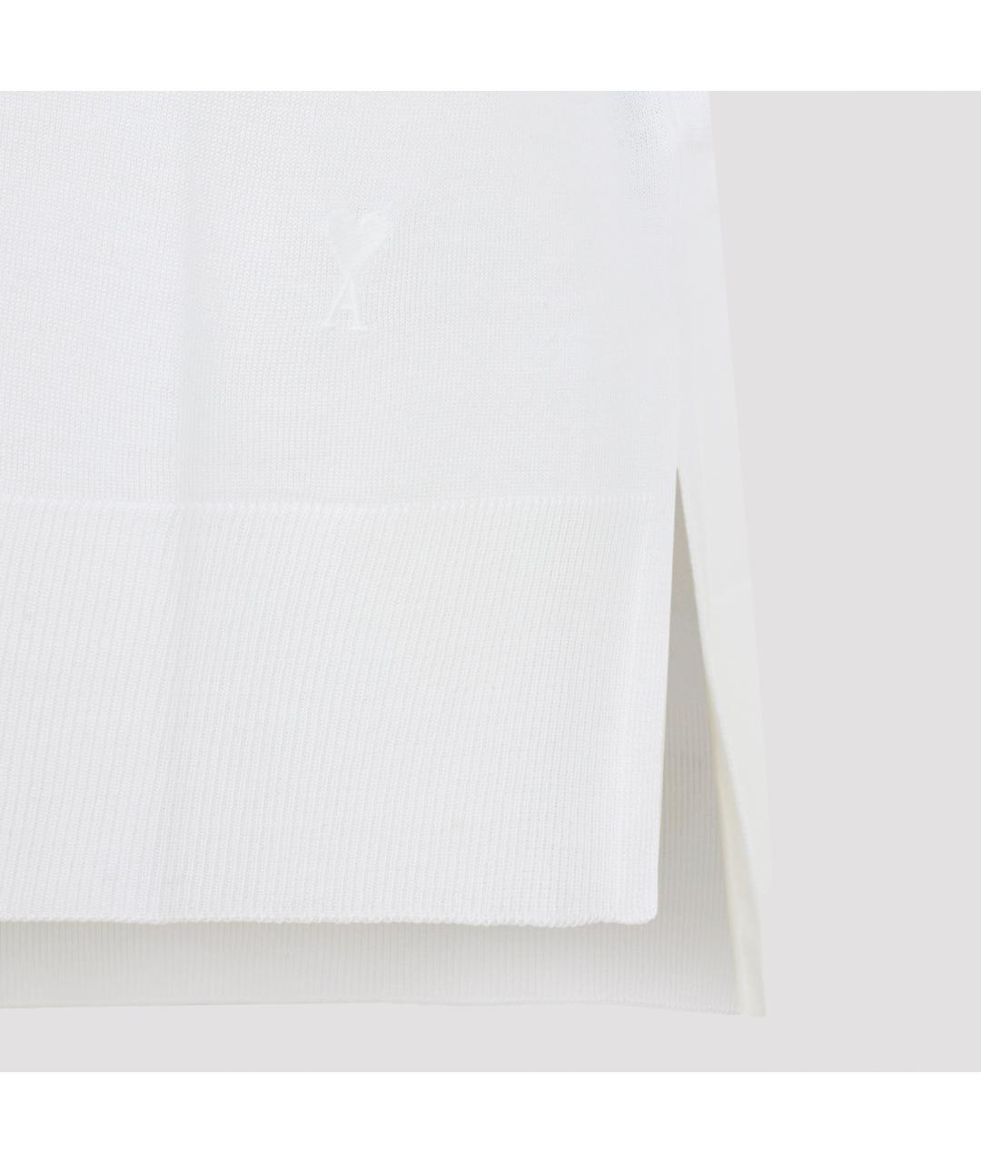 Ami Paris Белое поло с коротким рукавом, фото 4