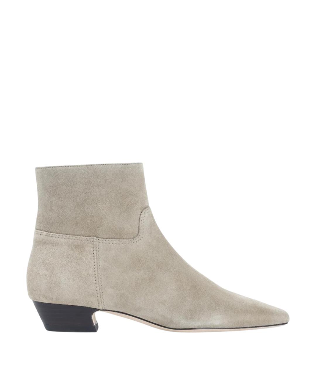 STUART WEITZMAN Бежевые замшевые ботильоны, фото 1