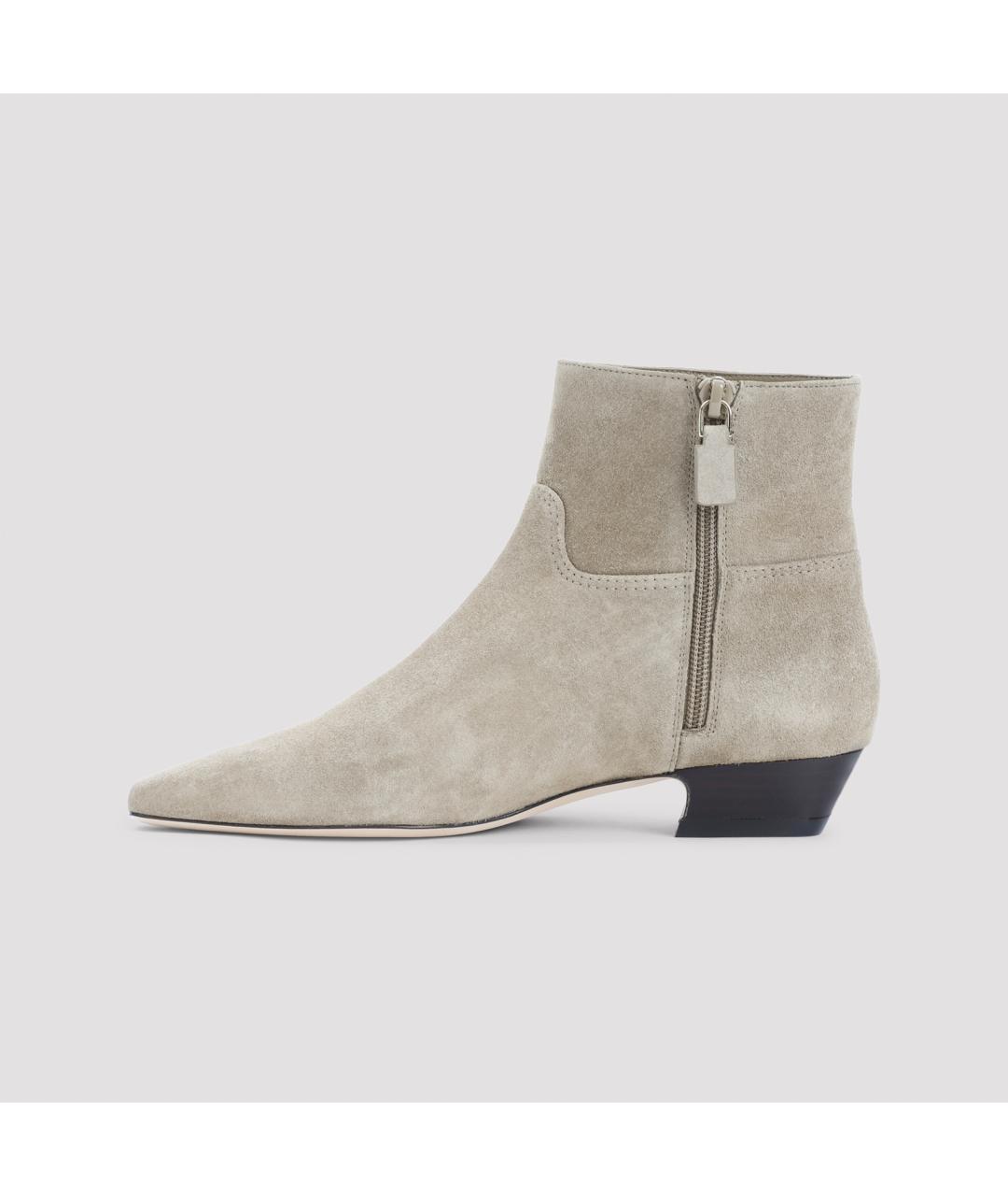 STUART WEITZMAN Бежевые замшевые ботильоны, фото 2