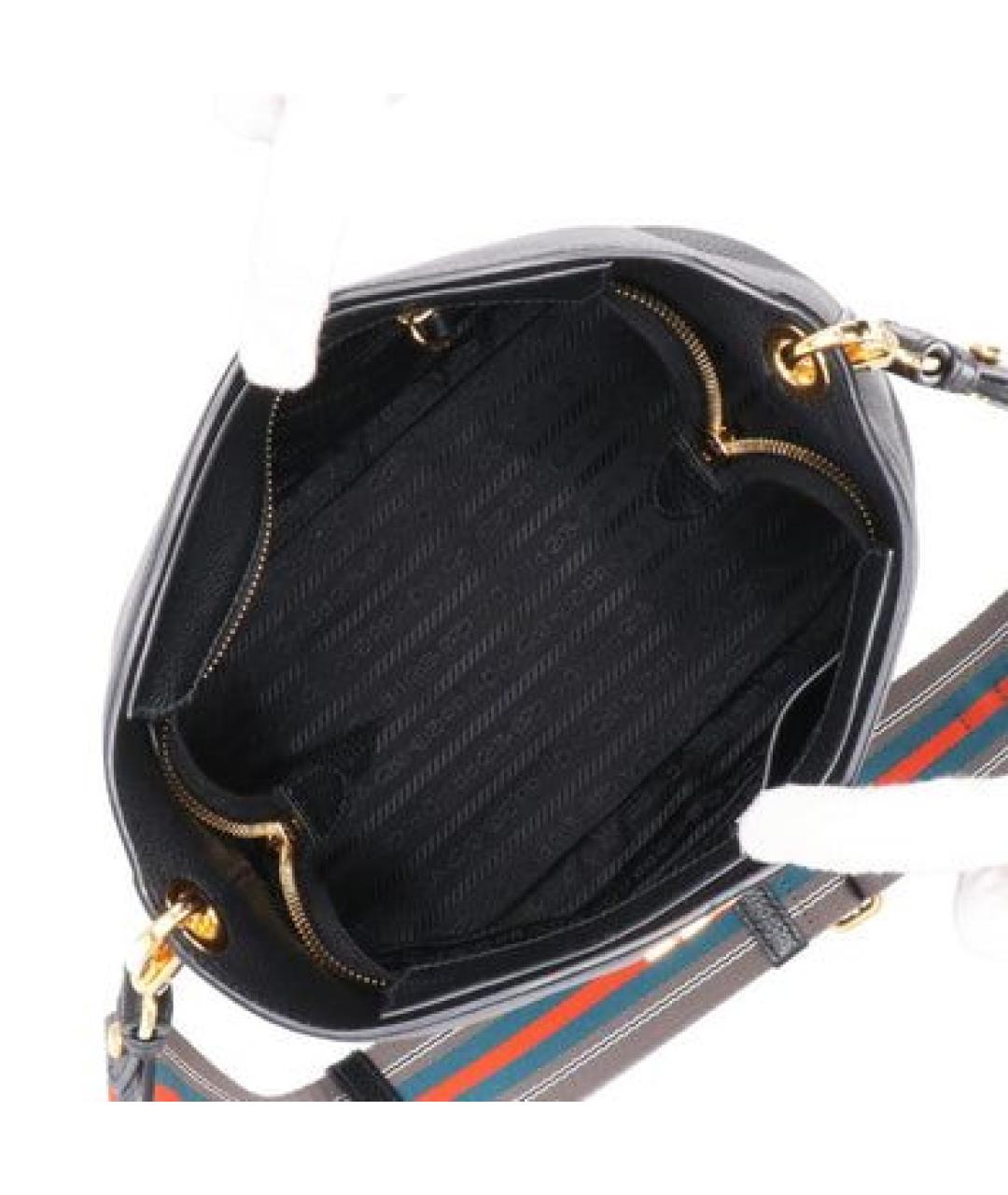 PRADA Черная кожаная сумка через плечо, фото 4