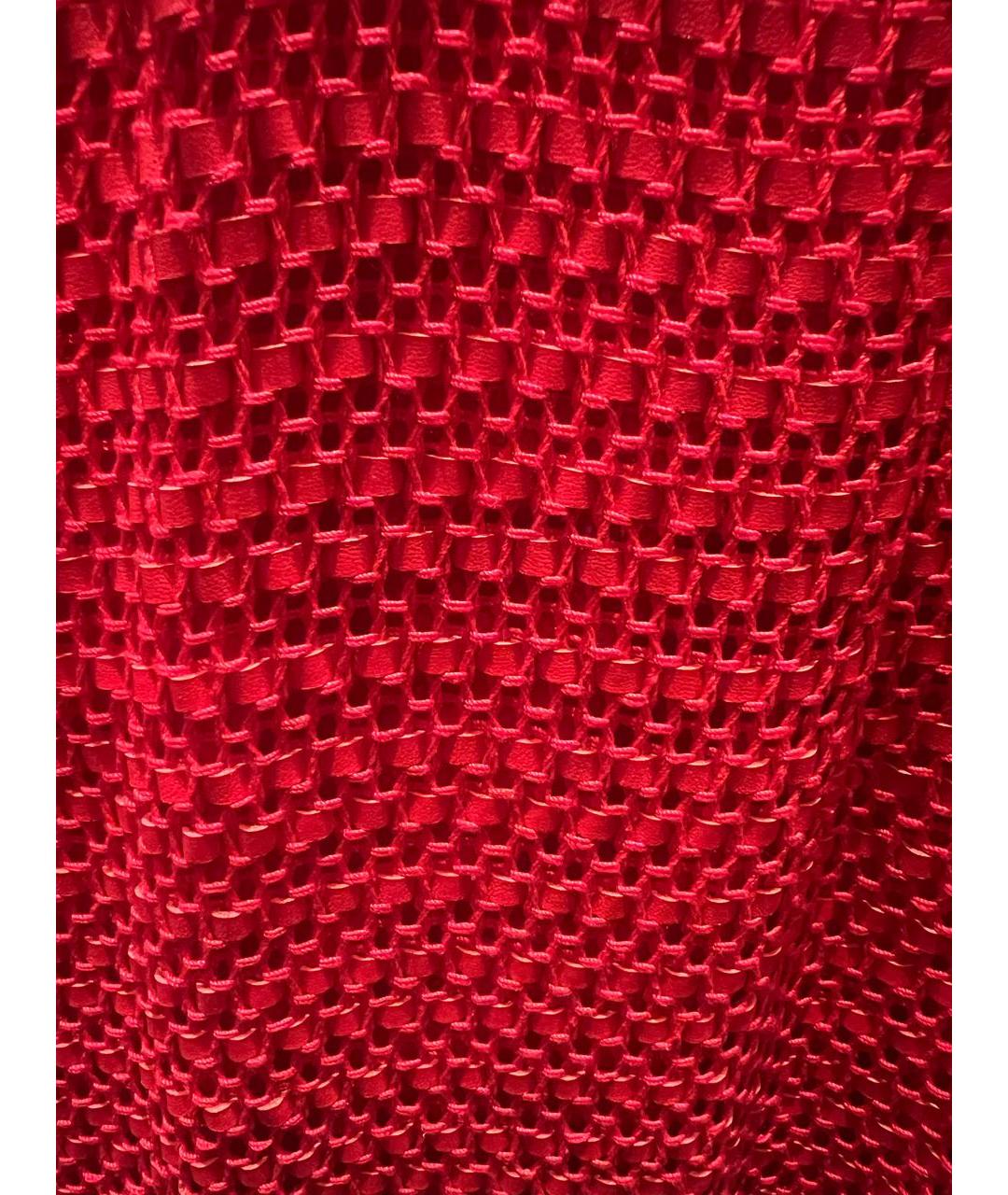 MAGDA BUTRYM Красное кожаное коктейльное платье, фото 4