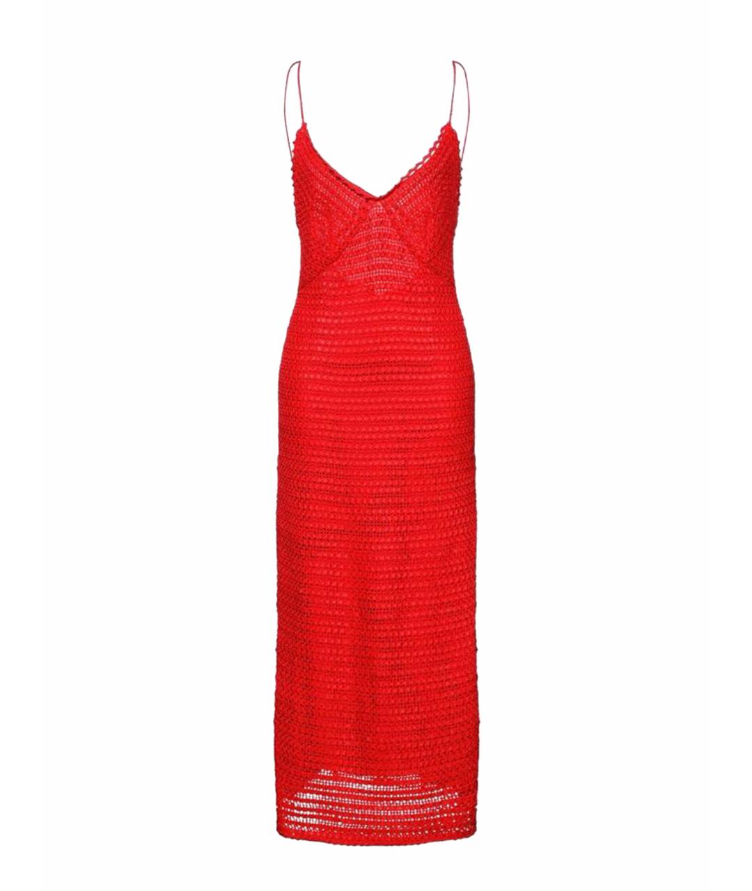 MAGDA BUTRYM Красное кожаное коктейльное платье, фото 1