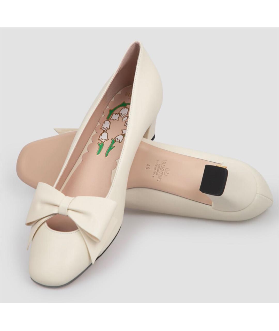 VALENTINO Бежевые кожаные туфли, фото 6