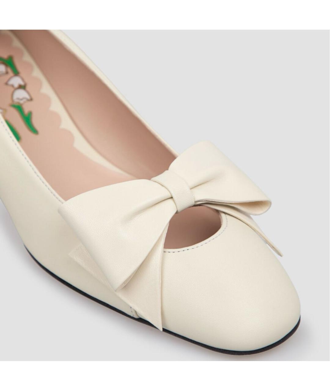 VALENTINO Бежевые кожаные туфли, фото 4