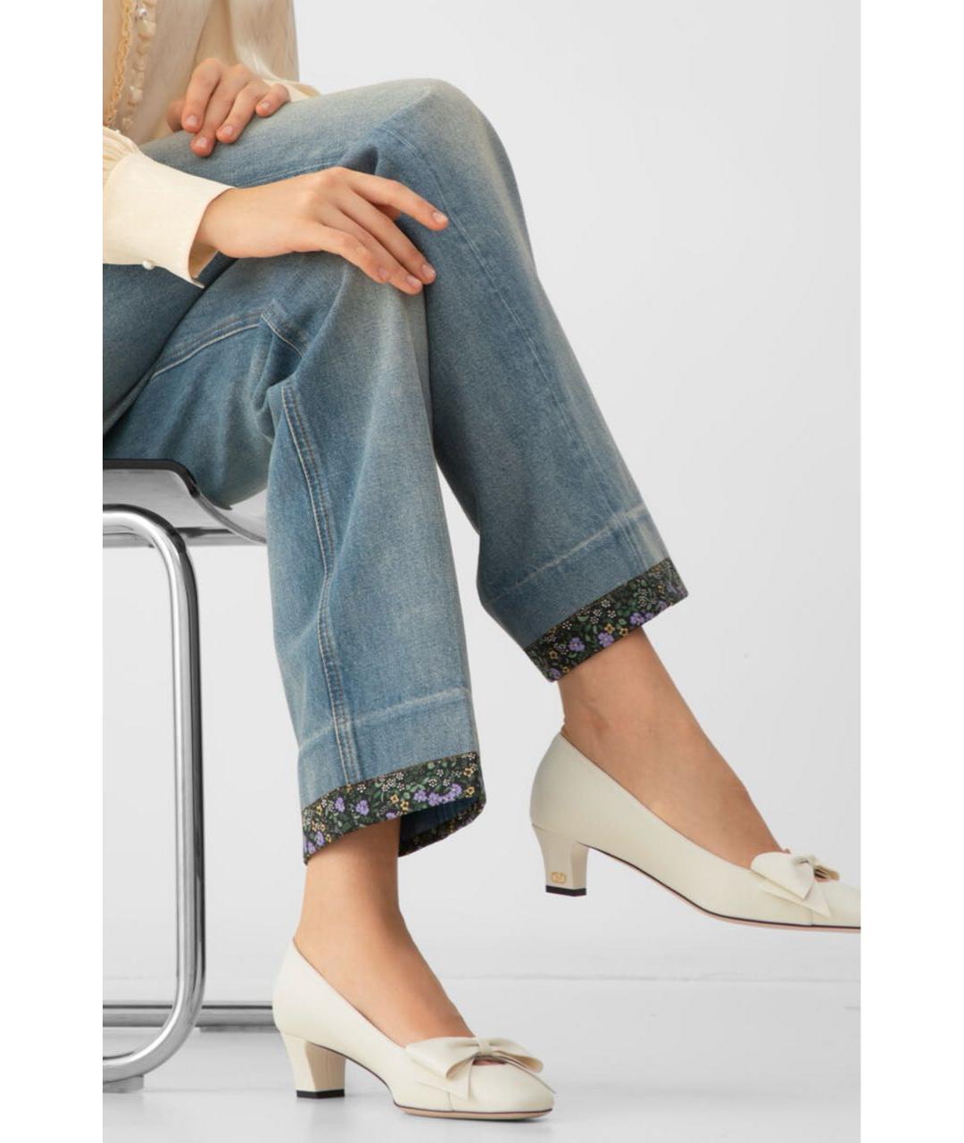 VALENTINO Бежевые кожаные туфли, фото 7