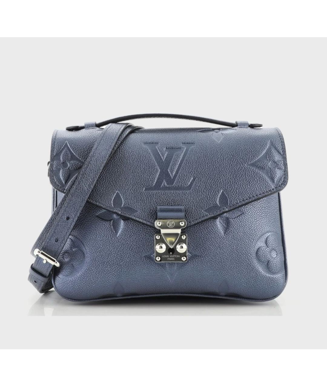 LOUIS VUITTON Синяя кожаная сумка через плечо, фото 7