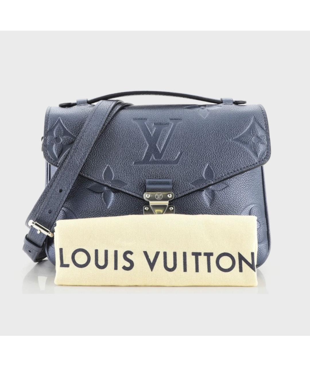 LOUIS VUITTON Синяя кожаная сумка через плечо, фото 6