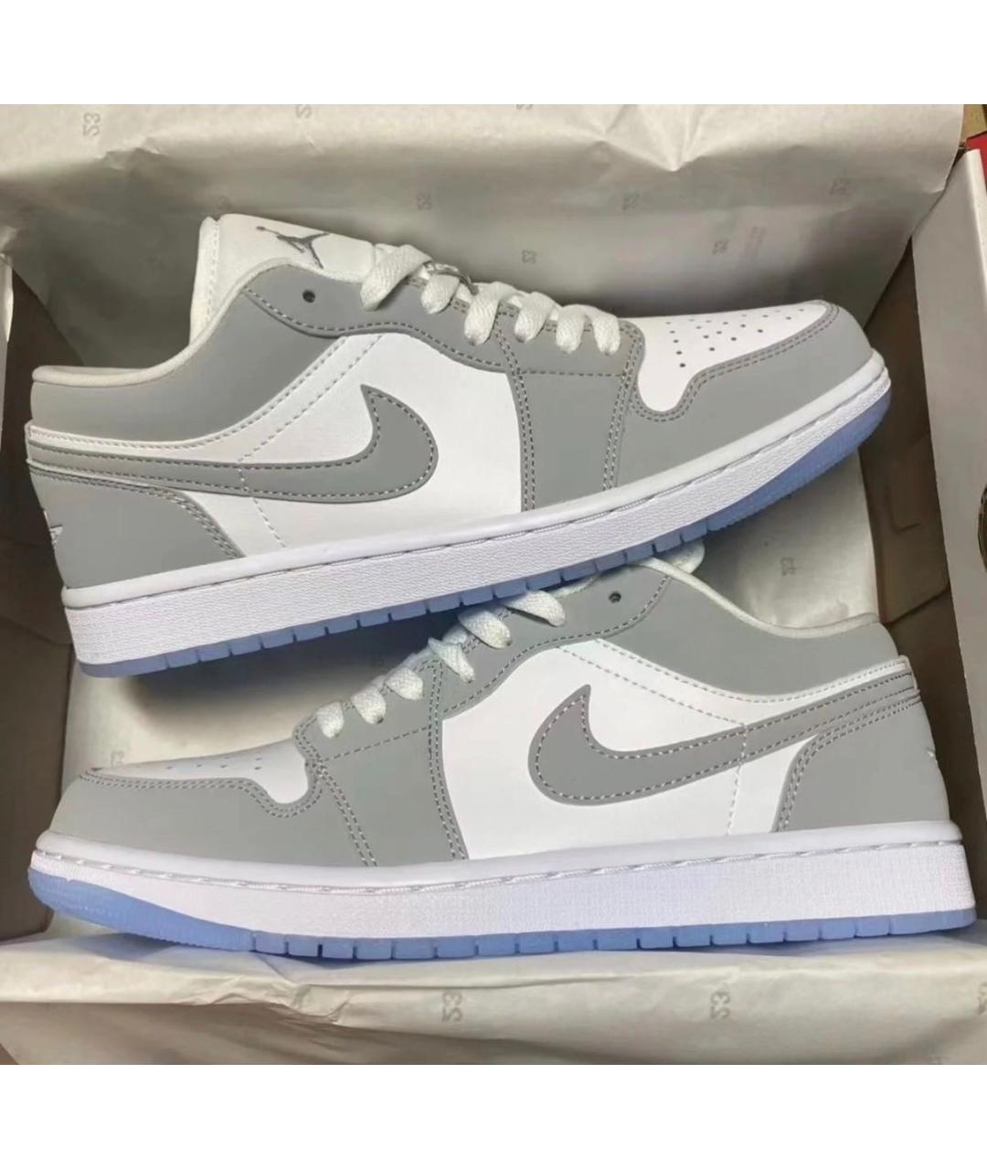 JORDAN Серые кожаные кроссовки, фото 5