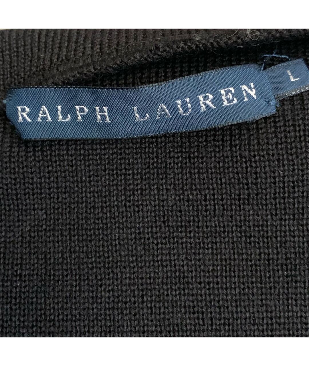 RALPH LAUREN Черная шерстяная юбка миди, фото 2