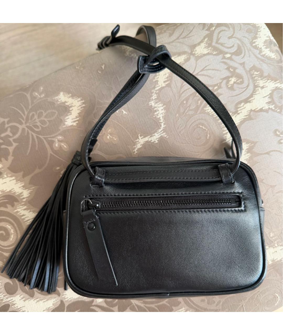 SAINT LAURENT Черная кожаная поясная сумка, фото 3