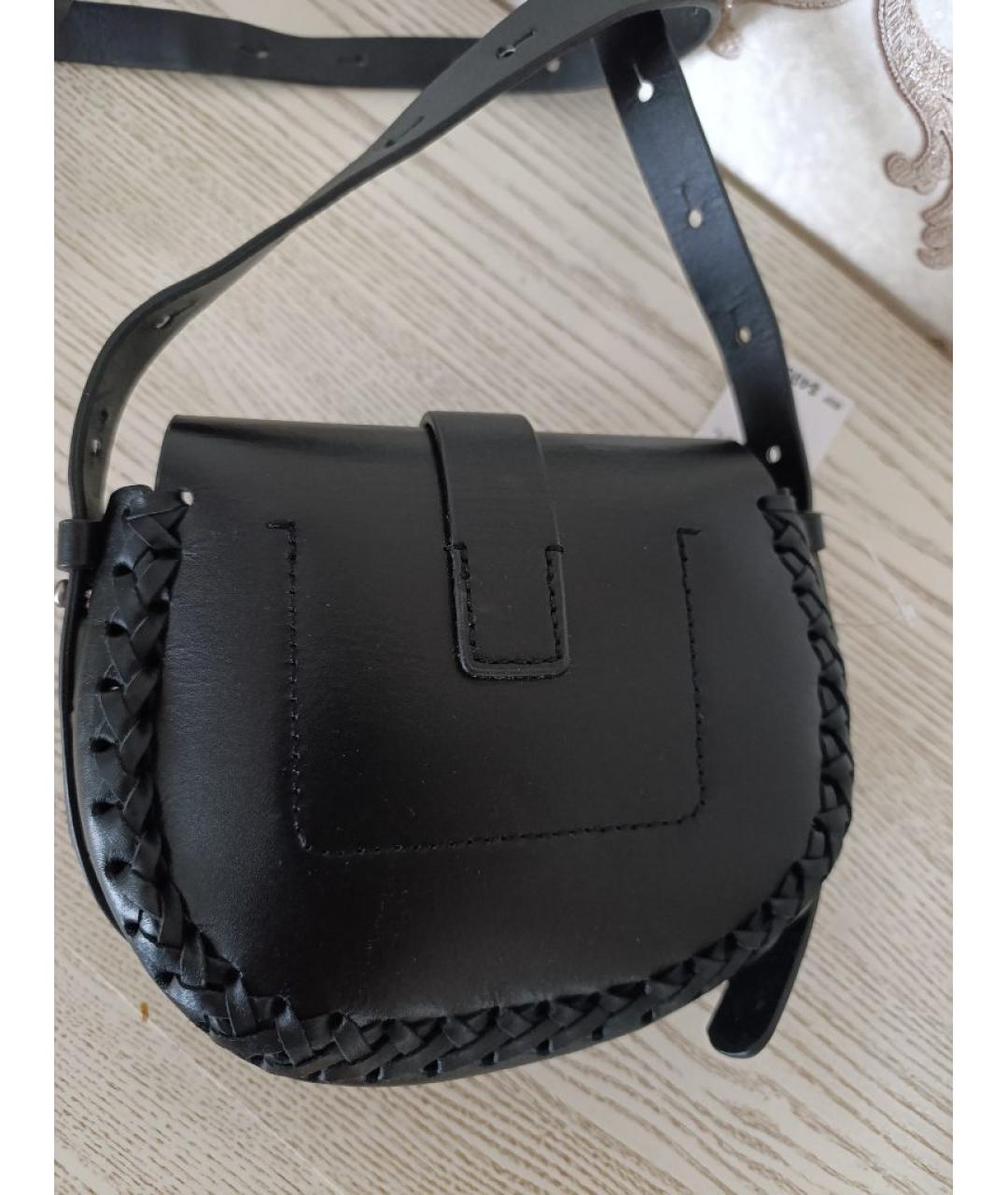 MICHAEL KORS Черная кожаная сумка через плечо, фото 3