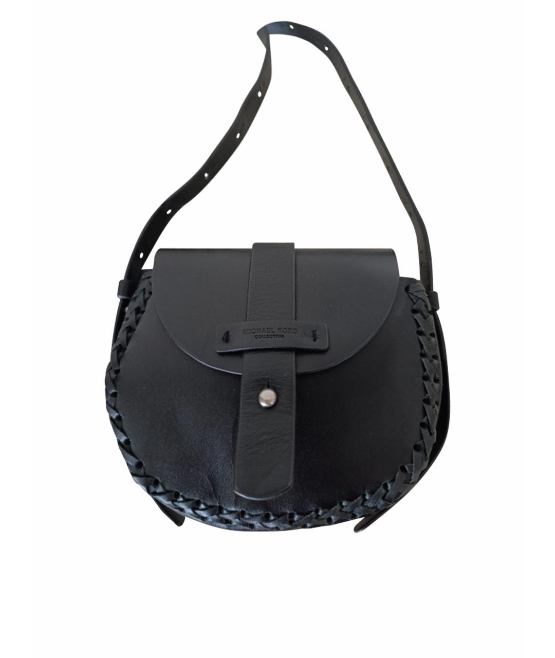 MICHAEL KORS Черная кожаная сумка через плечо, фото 1