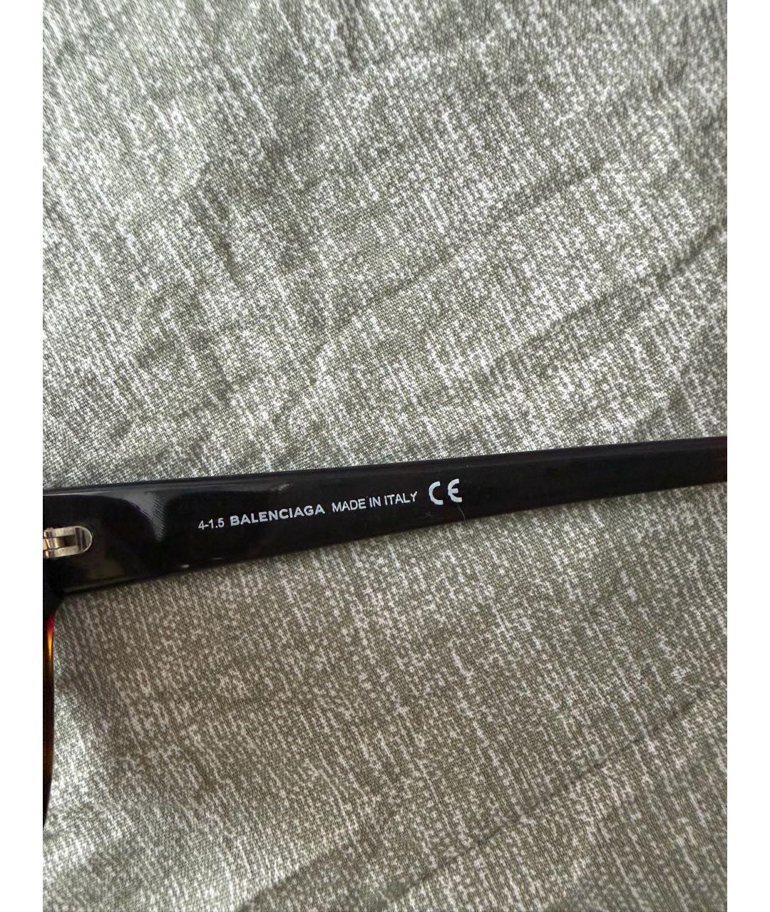 BALENCIAGA Коричневые пластиковые солнцезащитные очки, фото 5