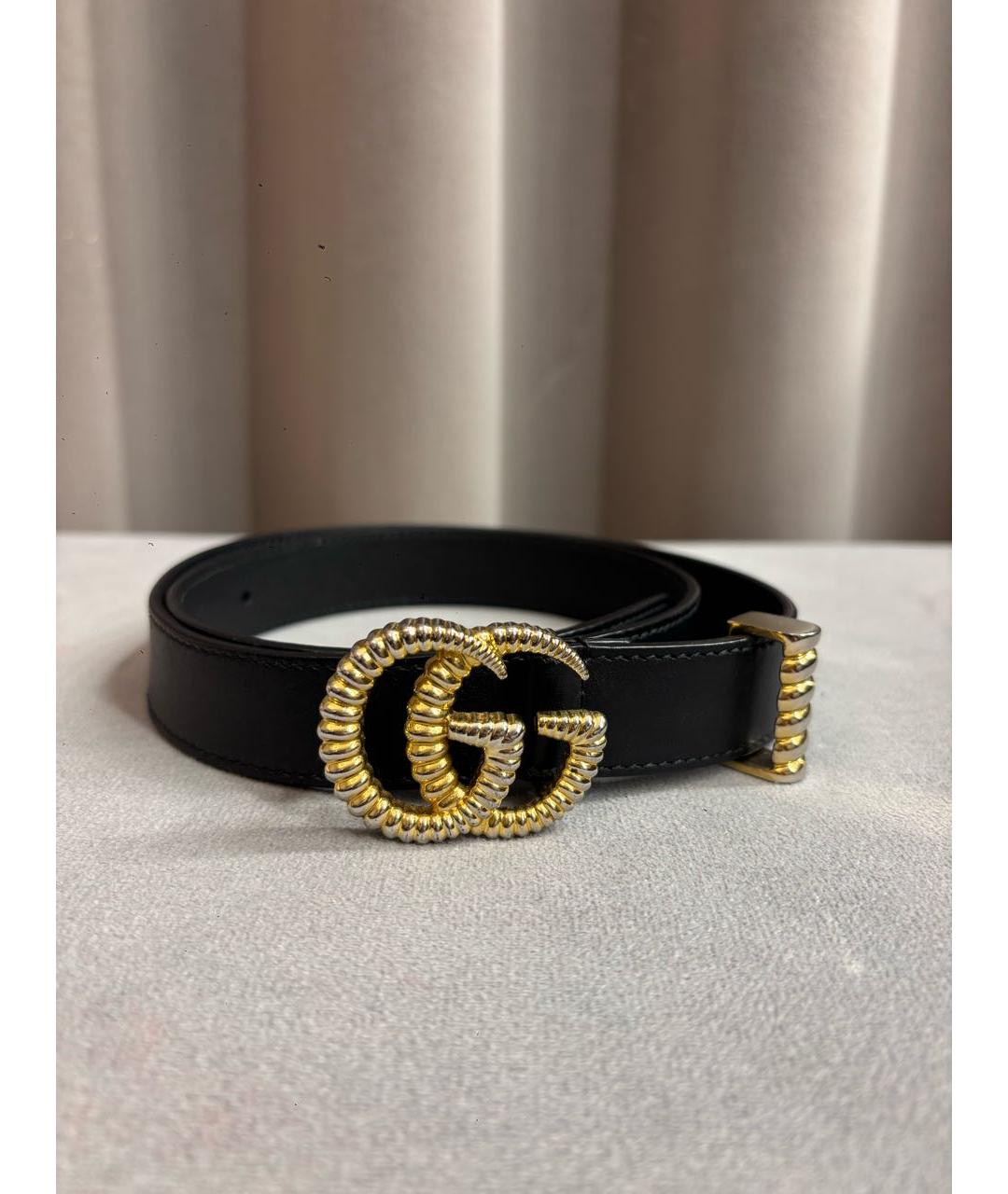 GUCCI Черный кожаный ремень, фото 4