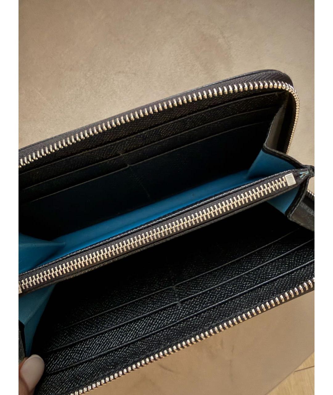 BVLGARI Черный кожаный кошелек, фото 4