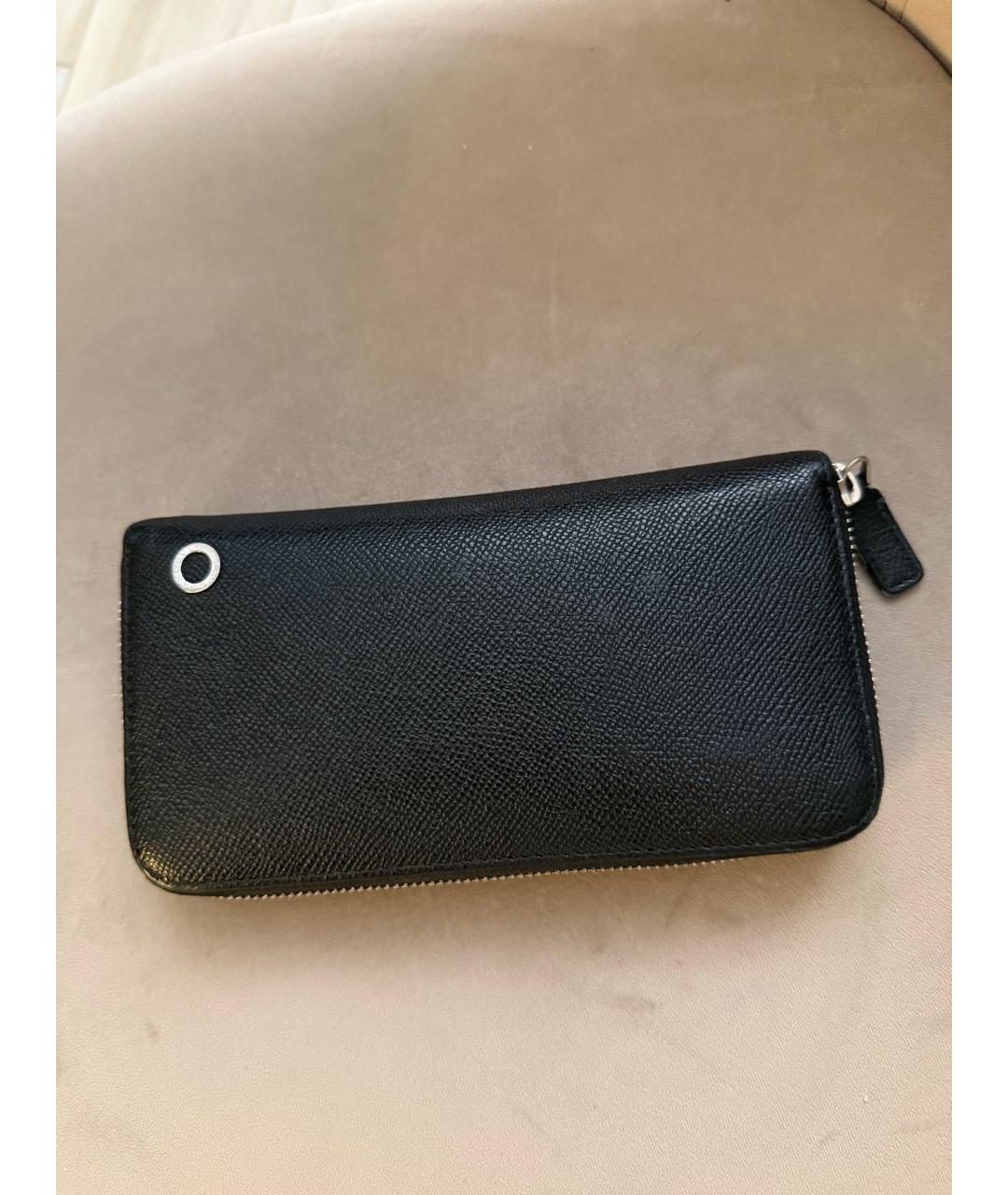 BVLGARI Черный кожаный кошелек, фото 6