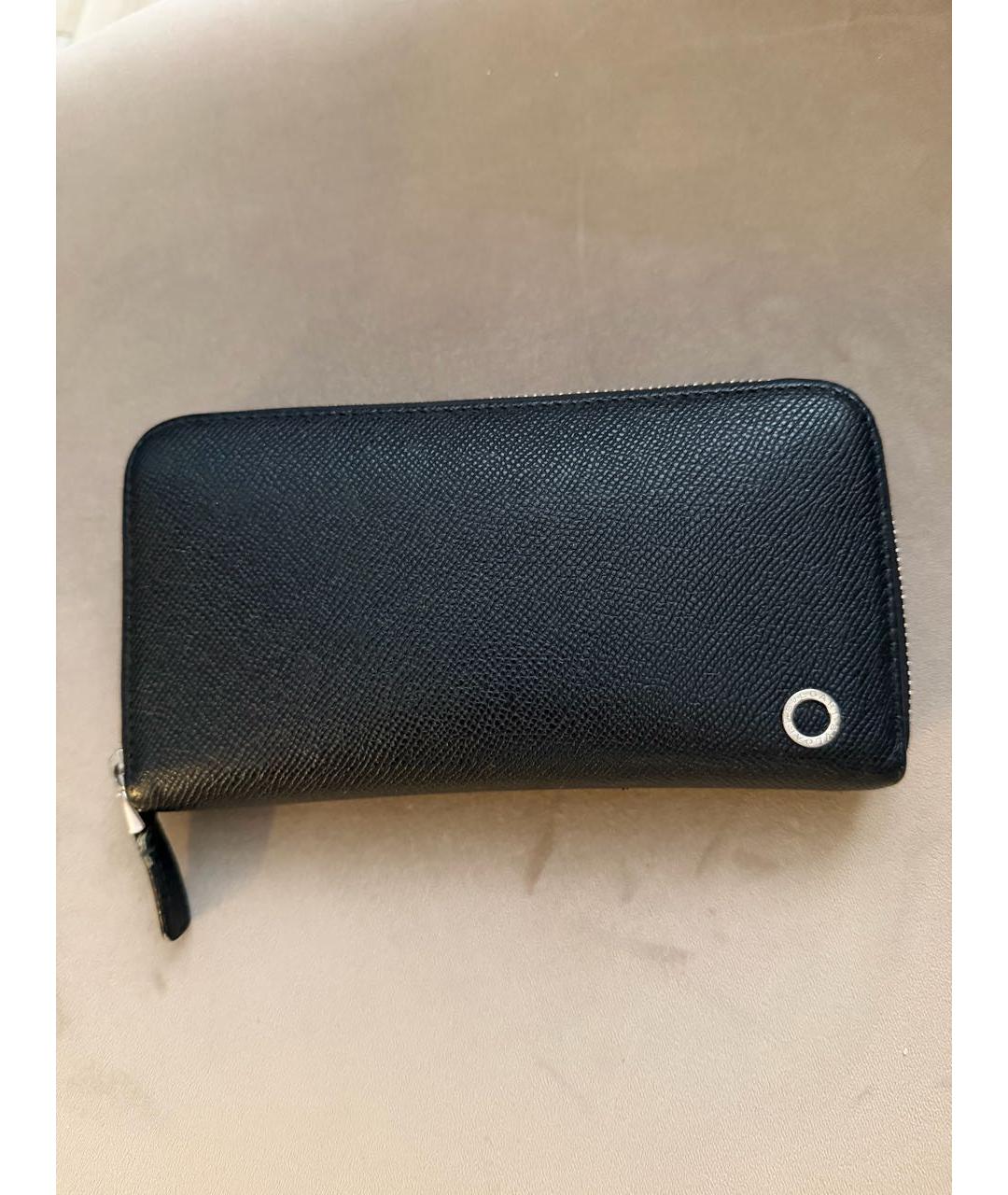 BVLGARI Черный кожаный кошелек, фото 2