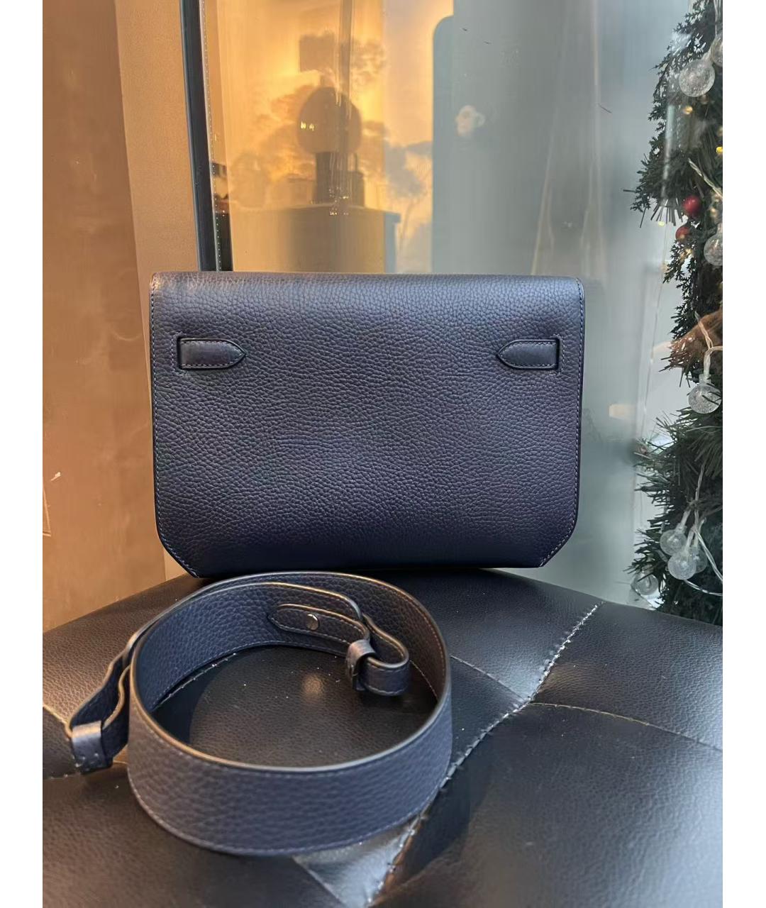 HERMES Черная кожаная сумка через плечо, фото 3